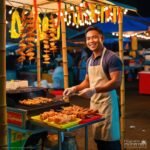 Filipino vendor selling food