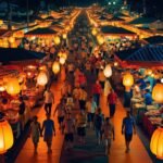 Polite night market crowd