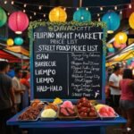 Street food price list