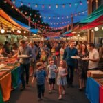 Night market crowd