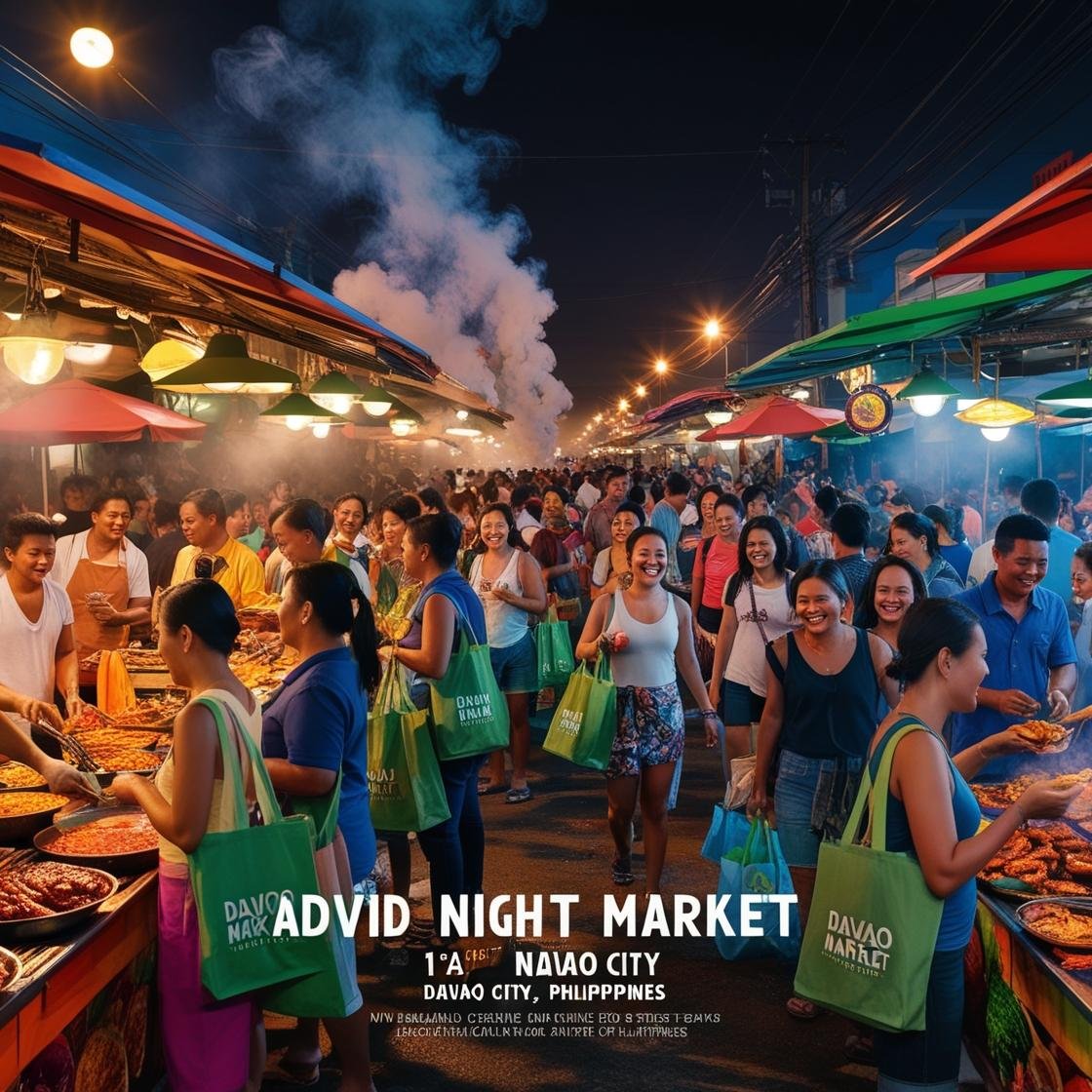 Busy night market
