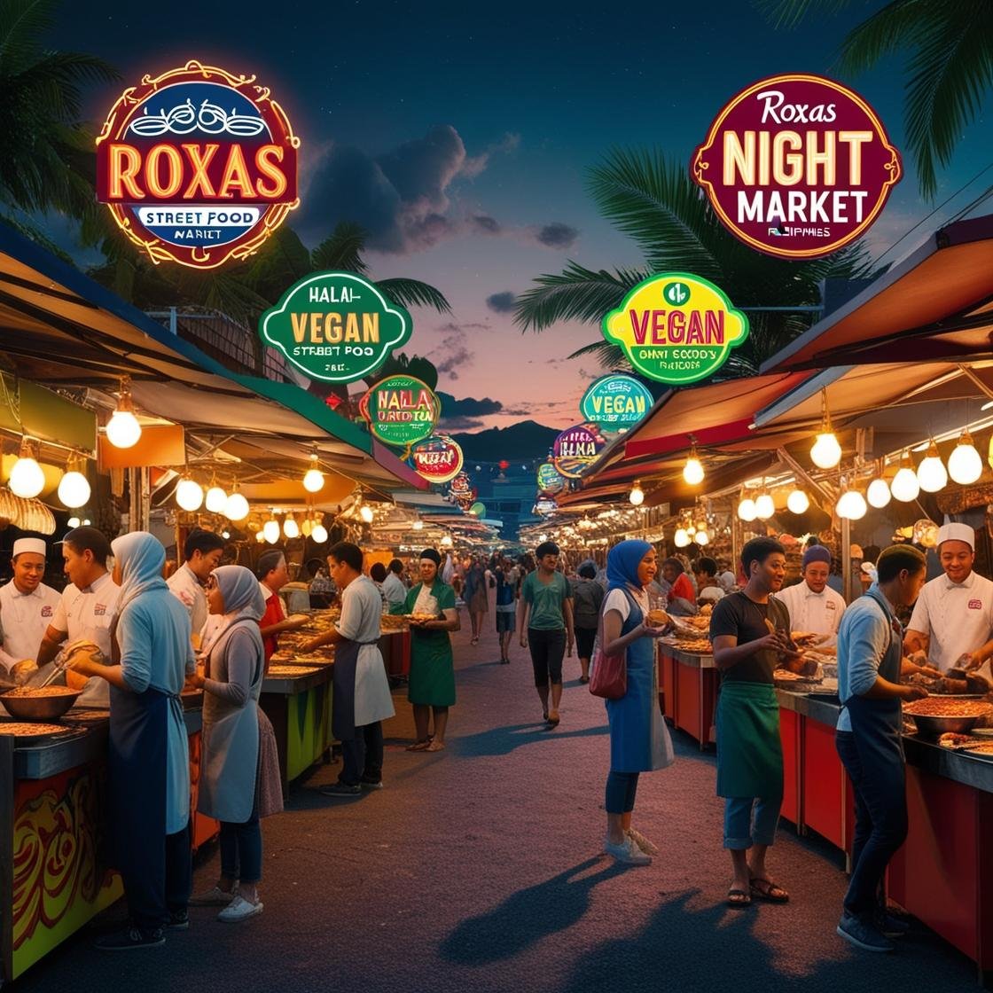 Halal and Vegan Options at Roxas