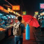 Tourist at night market