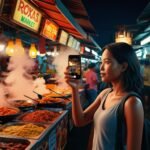 Tourist at market